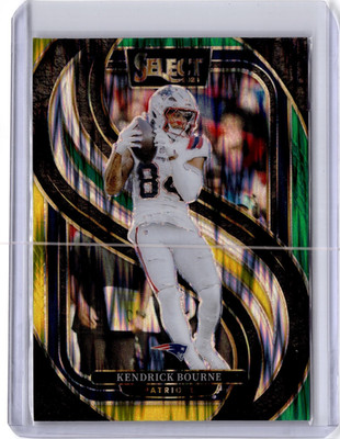 2024 Panini Select - Premier Level Kendrick Bourne Green & Yellow Shock Prizm
