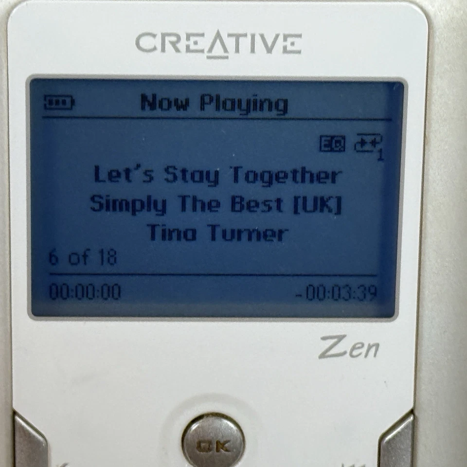 Creative Zen Touch MP3 Player 20GB Vintage Retro 3.5mm USB Rechargeable White - Image 4 of 4