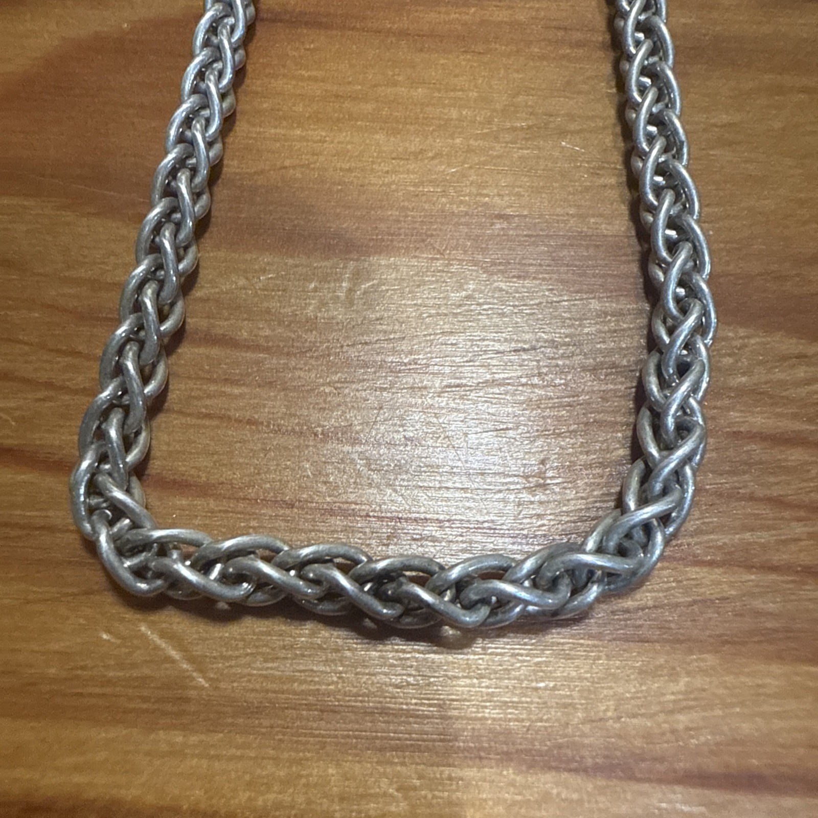Solid Sterling Silver Twisted Braided Barley Chai… - image 2