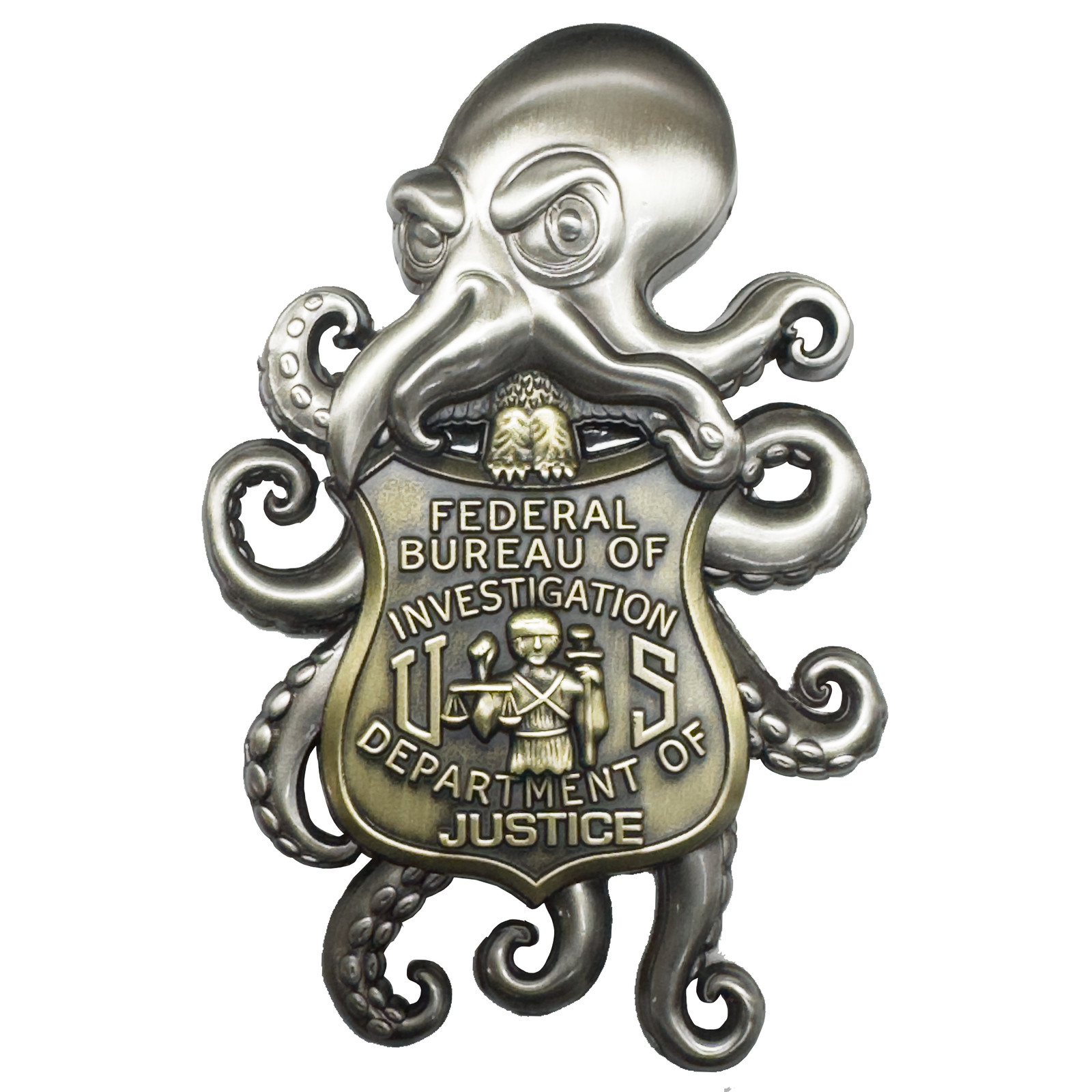 EL16-15 FBI Special Agent Intel Analyst Octopus Challenge Coin Florida Gator All