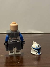 LEGO Star Wars Phase 1 Captain Rex Minifigure - sw0194 - Set 7675 No Visor