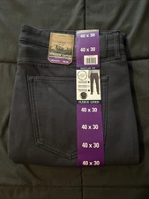 Weatherproof Vintage Men's Stretch Canvas Fleece Lined Blue Pants 40X30 - NEW