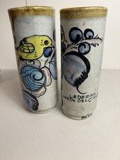 Vintage Tonala Vases By Mexican Artist Martin DelCanpo