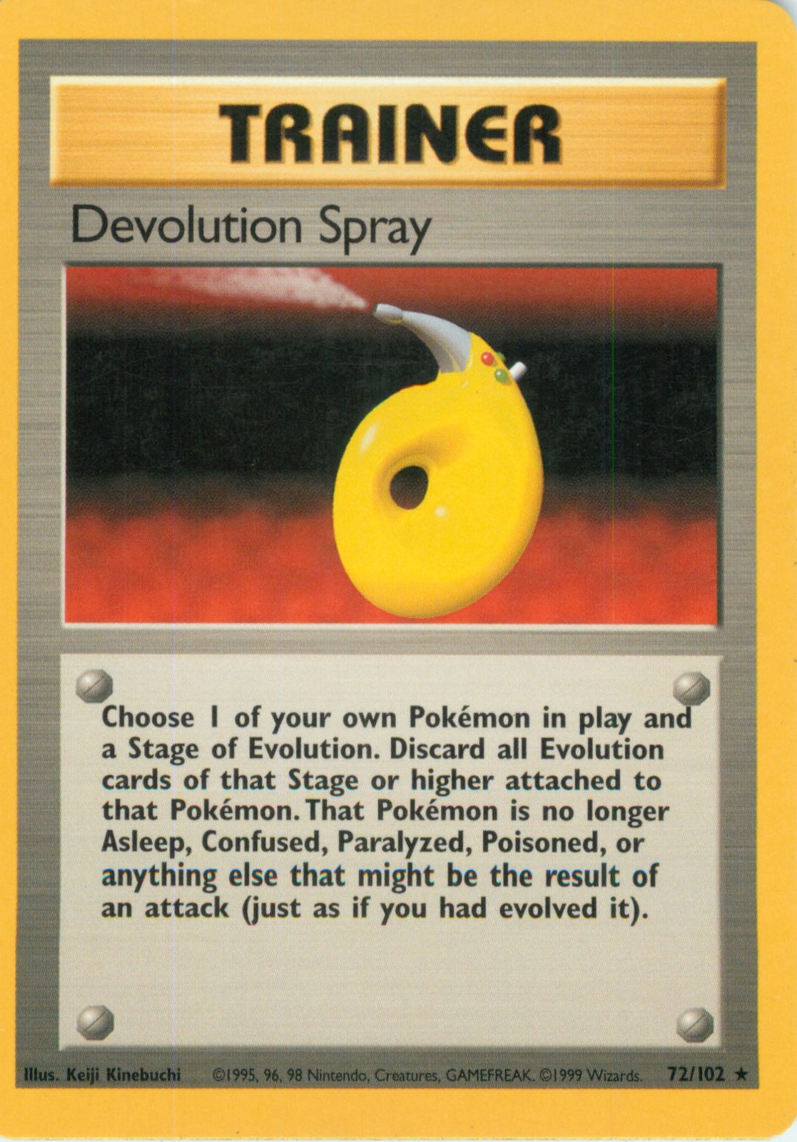 Pokémon TCG Base Set Devolution Spray 72/102