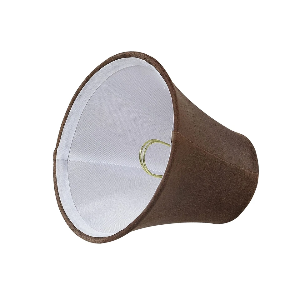 30078-6, Bell Clip-On Chandelier Lamp Shade, Brown, 3" Top x 6" Bottom x 5" S... - Image 4 of 4