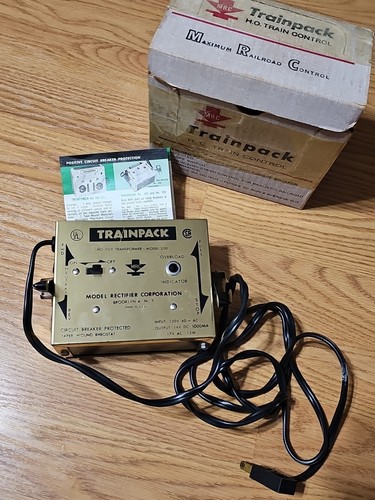 HO Train Controller MRC Trainpack 1962 NEAR-MINT Circuit Breaker Model Rectifier - 第 1/8 張圖片