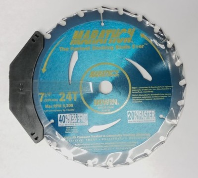Irwin Marathon Carbide Circular Saw Blade 7-1/4'' 24T Framing Ripping 24030 #R04