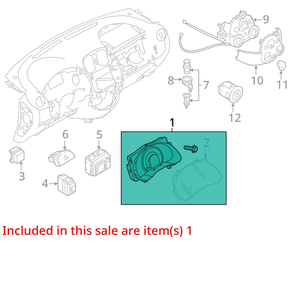 Cuadro de instrumentos velocímetro Nissan Versa 2013-2013 medidores 248109ka0a USSB6 Foto 3 de 4