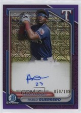 2024 Bowman Chrome Purple Refractor 29/199 Pablo Guerrero #BMA-PG Auto 12kh