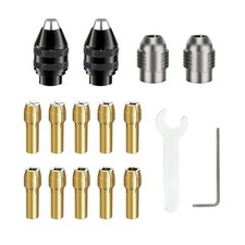 Drill Chuck Collet Set for Dremel, 16PCS 0.8-3.2mm Replacement 4486 Drill Key...