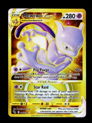2 rarest pokemon card Mewtwo VSTAR (86) (Secret) Secret Rare Pokemon GO 086/078 NM