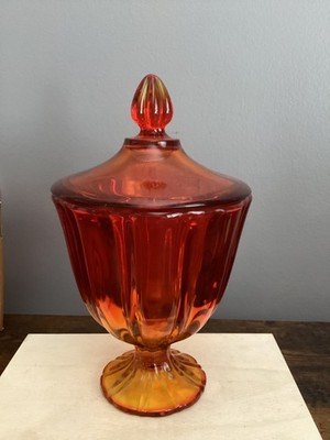 VTG L. E. SMITH AMBERINA GLASS COVERED  ''SIMPLICITY'' 1960 NO DAMAGE