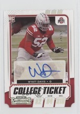 2021 Contenders Draft Picks College Ticket Stub 39/52 Wyatt Davis #197 Auto 7eo