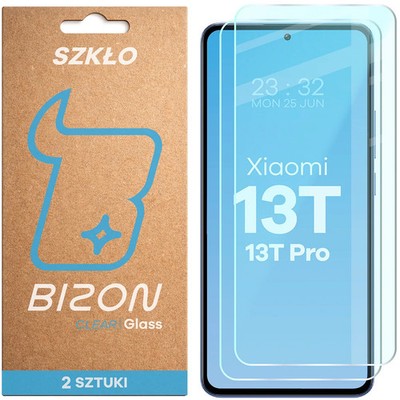 2x Schutzglas für Xiaomi 13T Pro/13T Bizon Displayschutzglas Hartglas Handyglas