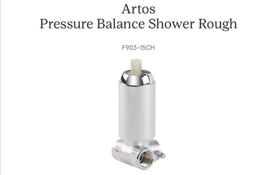 #ad Artos F903 15CH Pressure Balance Shower Valve Rough In Chrome Plumbing $129.00
