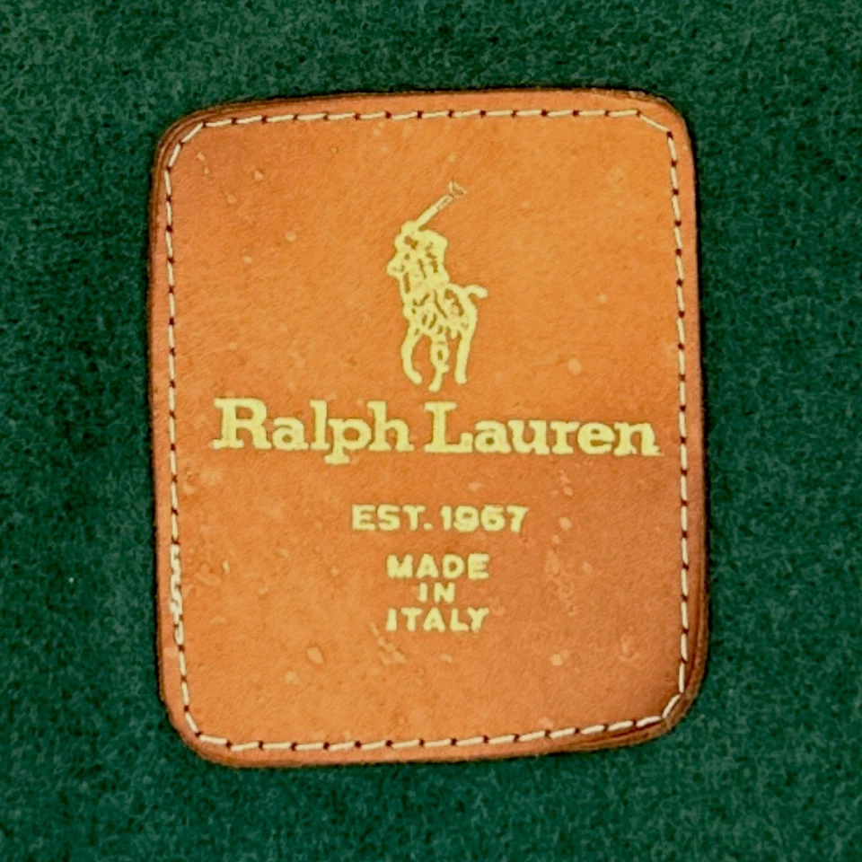 Bolso Ralph Lauren Verde Oscuro Cierre con Cordón Cuero Detalle Borla Foto 3 de 4