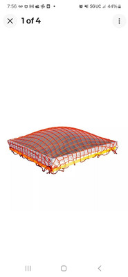 Tie Down 65400 Roof Top Safety Skylight Netting, Orange, 7' Length, 7' Widt