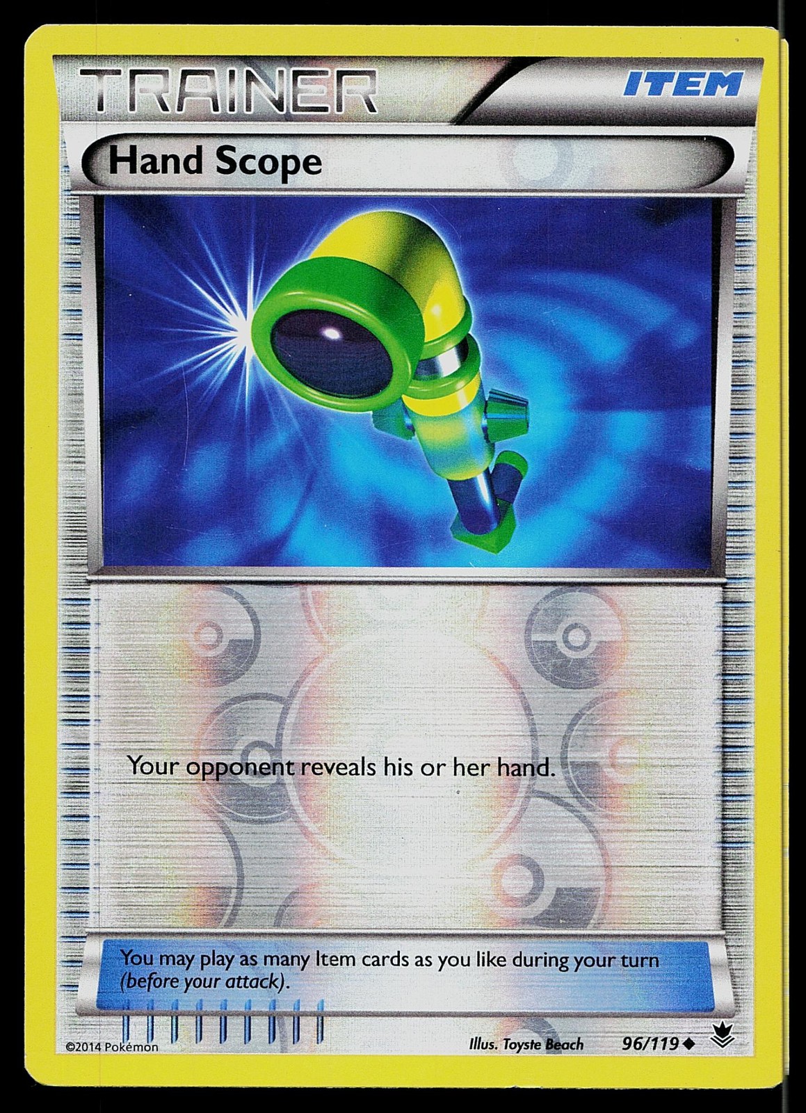 Pokemon Card Phantom Forces Hand Scope 96/119 Uncommon Reverse Holo