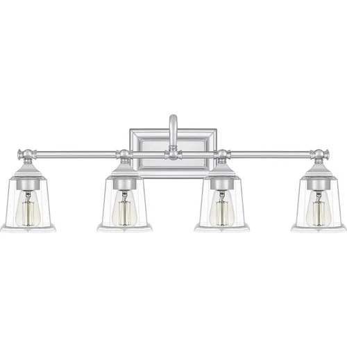 Nicholas 4 Light Transitional Bath Vanity - 10 Inches high-Brushed Nickel Finish - Picture 6 of 12