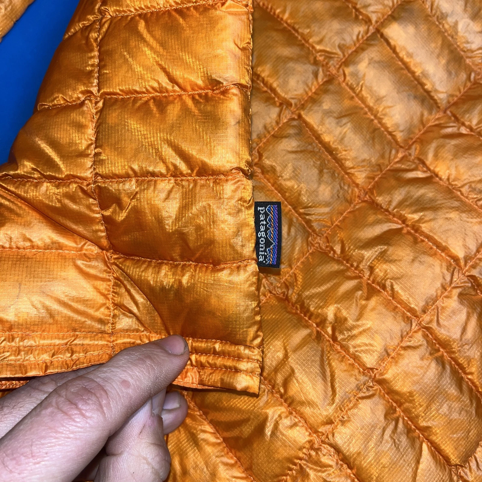 patagonia vintage goose down puffer lightweight 1/2 zip jacket