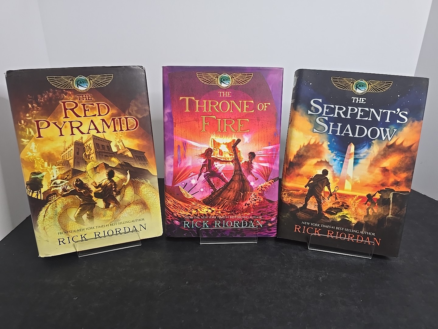 Kane Chronicles Trilogy by Rick Riordan (HC DJ, Complete Set) Red Pyramid...