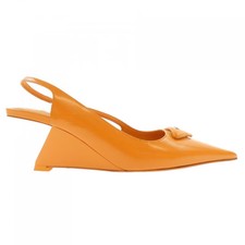 PRADA Slingback Pumps with Triangle Logo (1I901M) 1I901M EU36 US5.5 Orange
