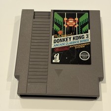 Donkey Kong 3 NES Nintendo 1986 Arcade Classics NTSC Tested Working