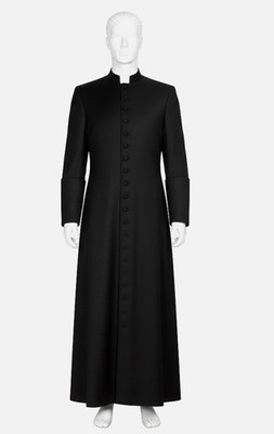 Custom Black Roman Cassock Soutane Noire Clergy Priest Robe Catholic Vestment