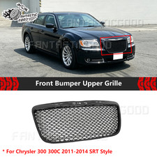 For Chrysler 300 300c 2011-2014 Srt Style Front Bumper Upper Grille Black