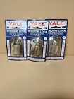 Vintage YALE Window Locks 3 Total NOS Carded Hardware USA Made 1970s