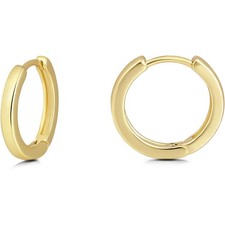 Small 14K Gold Plated Huggie Hoop Earrings for Women, 14K Gold Plated Tiny Carti