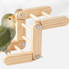Bird Ladder Perch Wood Ornament Playing Gyms Fun Sturdy Climbing Chewing Toy