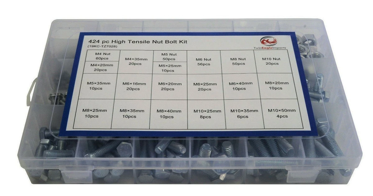 220 Piece Metric Nut And Bolt Assortment Kit In Storage Case Simply - Foto 11