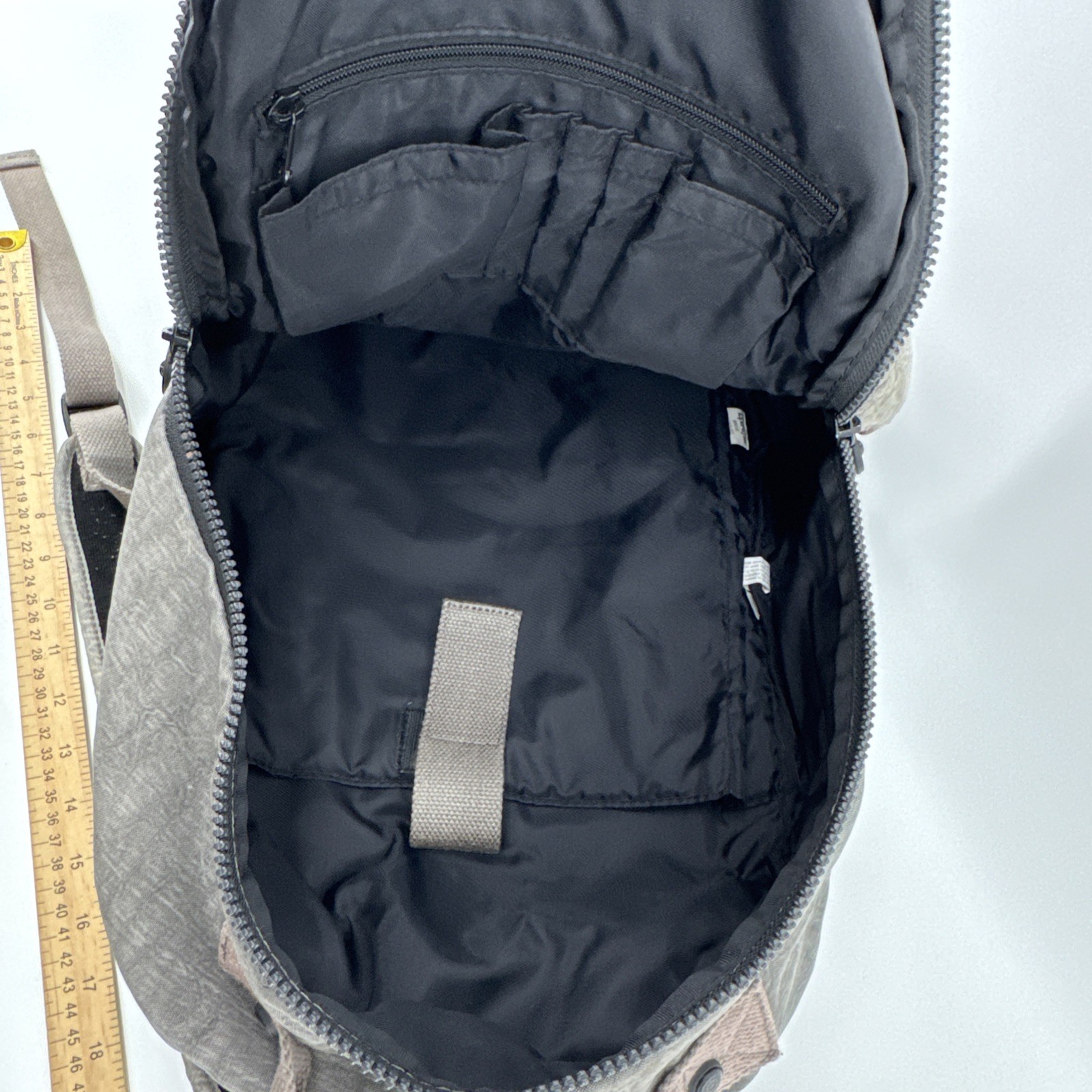 Kipling Firefly Up Gray Nylon Backpack Laptop Bag - image 12