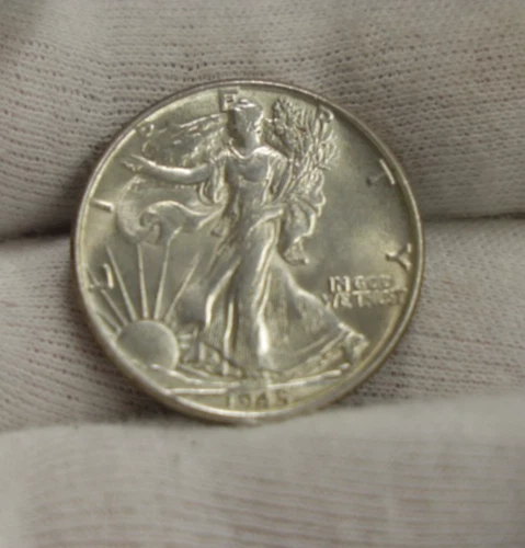 1945 US Walking Liberty Half 50c Nice AU+