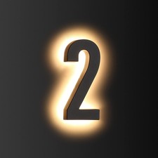 LMP 12V DC Low Voltage Led House Numbers Address Numbers 8 Inches Modern Lighted