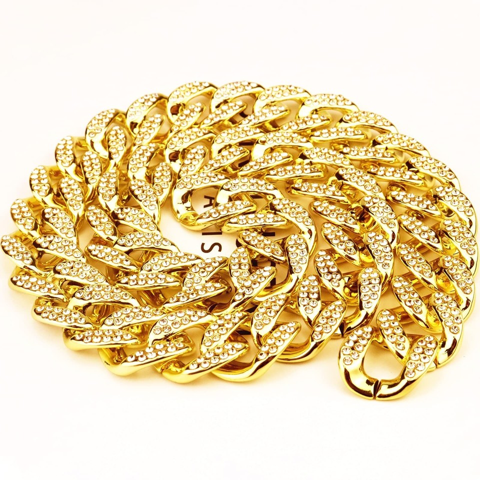 Ingemark Shiny CZ Rhinestone Cuban Link Choker - Layered Chain Necklace For Women