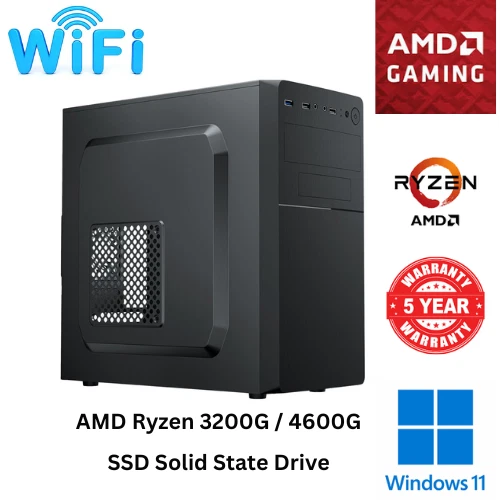 Computer PC home AMD Ryzen 3/5 32GBRAM 1TB SSD Office WIFI Windows 11 Pro V
