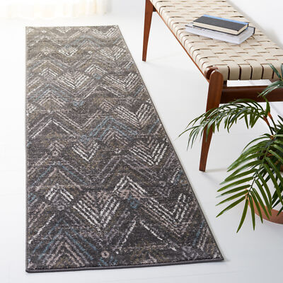 Safavieh Power Loomed Amsterdam Dark Grey Area Rugs - AMS110F