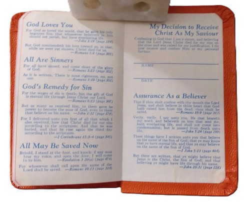 NEW TESTAMENT PSALMS PROVERBS MINI BIBLE GIDEONS 1986 KJV C ALL PICS READ - Picture 11 of 11