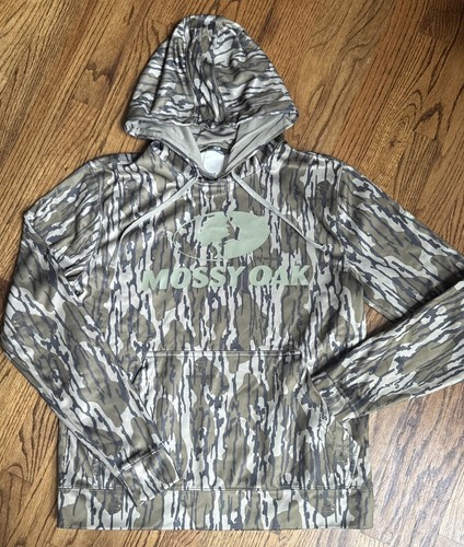 Mossy Oak~BOTTOMLAND~Camouflage Hunting Gear Fleece Hoodie Pullover Sweatshirt S - Picture 2 of 9