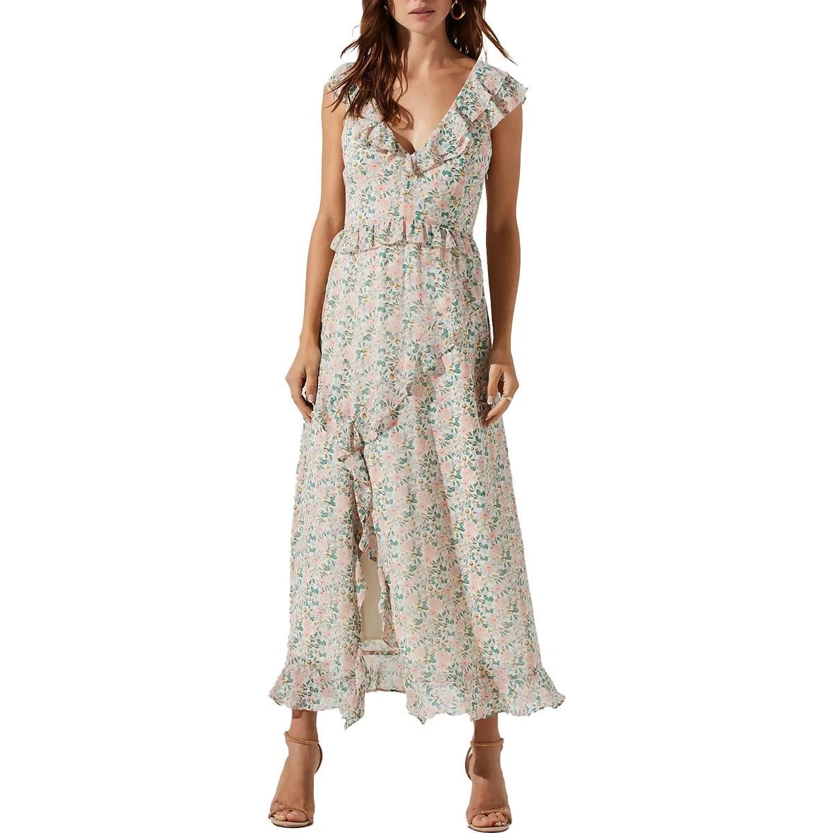 Astr the label top floral print dress