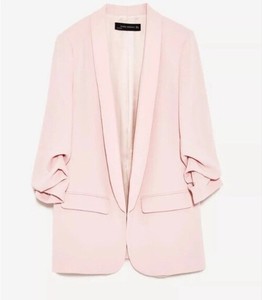 zara light pink blazer