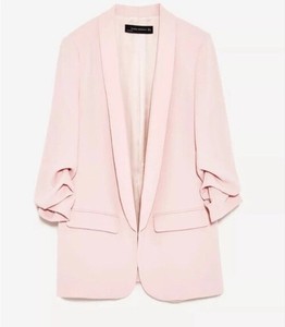 zara pink blazer