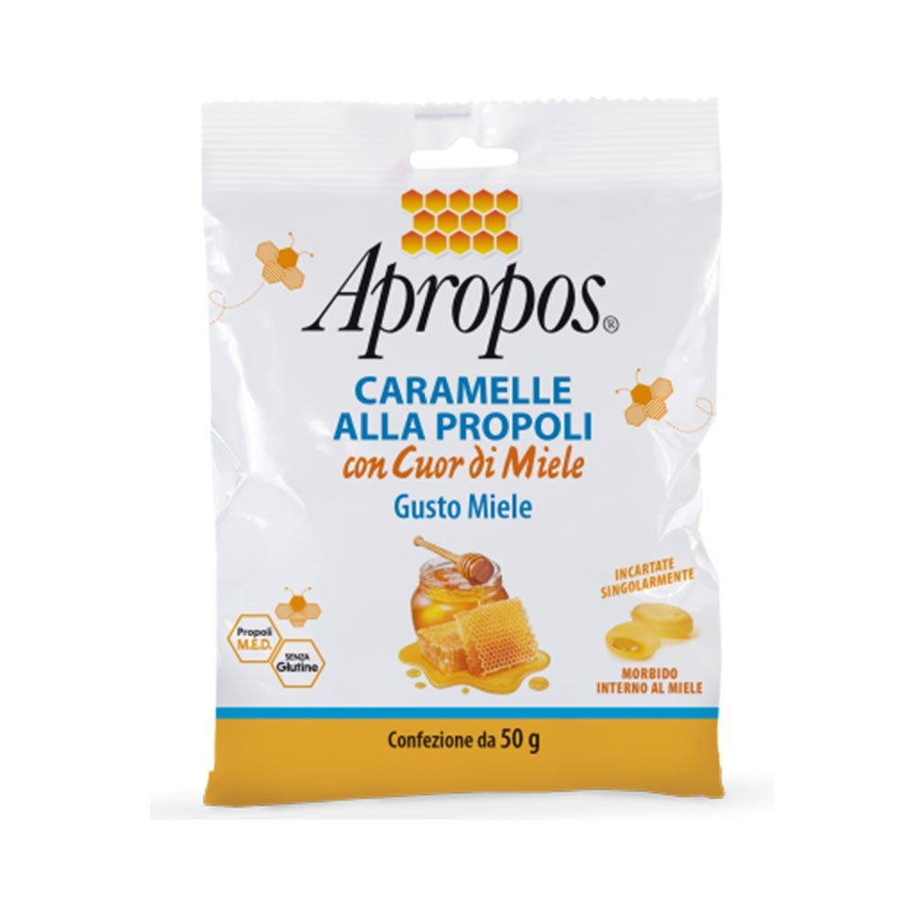 Apropos Caramelle Dure Alla Propoli con Cuor Di Miele, 50g