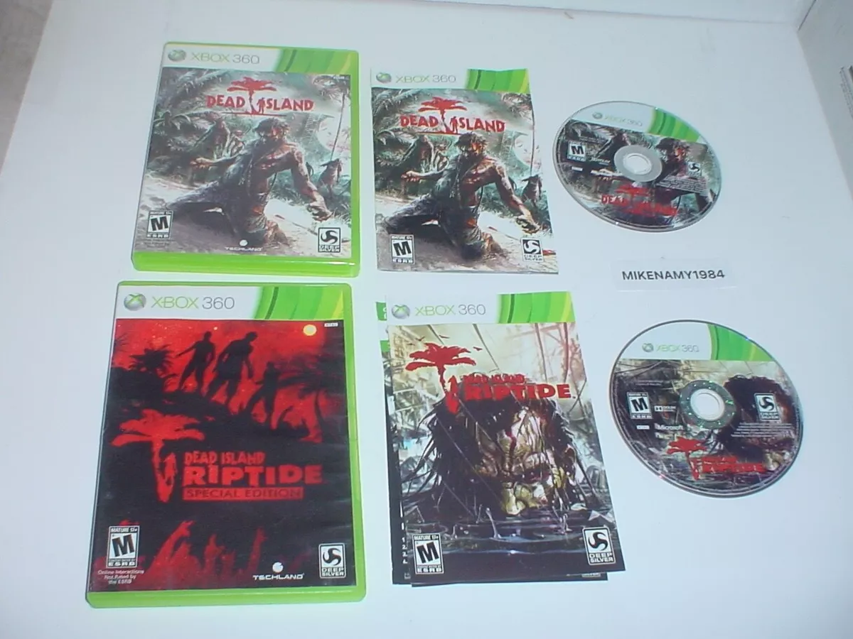 DEAD ISLAND RIPTIDE XBOX 360 STEELBOOK VIDEO GAME COMPLETE W/ EXTRAS &  MANUAL