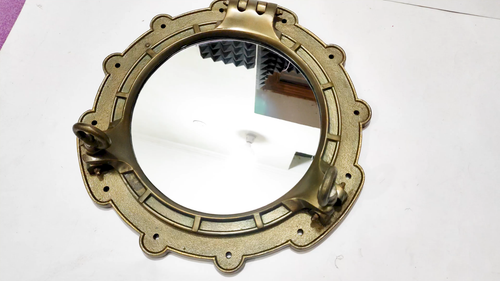 15" Heavy Porthole Mirror Cabinet – Nautical Window Decor for Home & Boats - Video 1 of 1