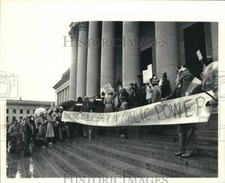Foto de prensa 1982 Pagadores furiosos protestan al Capitolio pasos contra centrales eléctricas