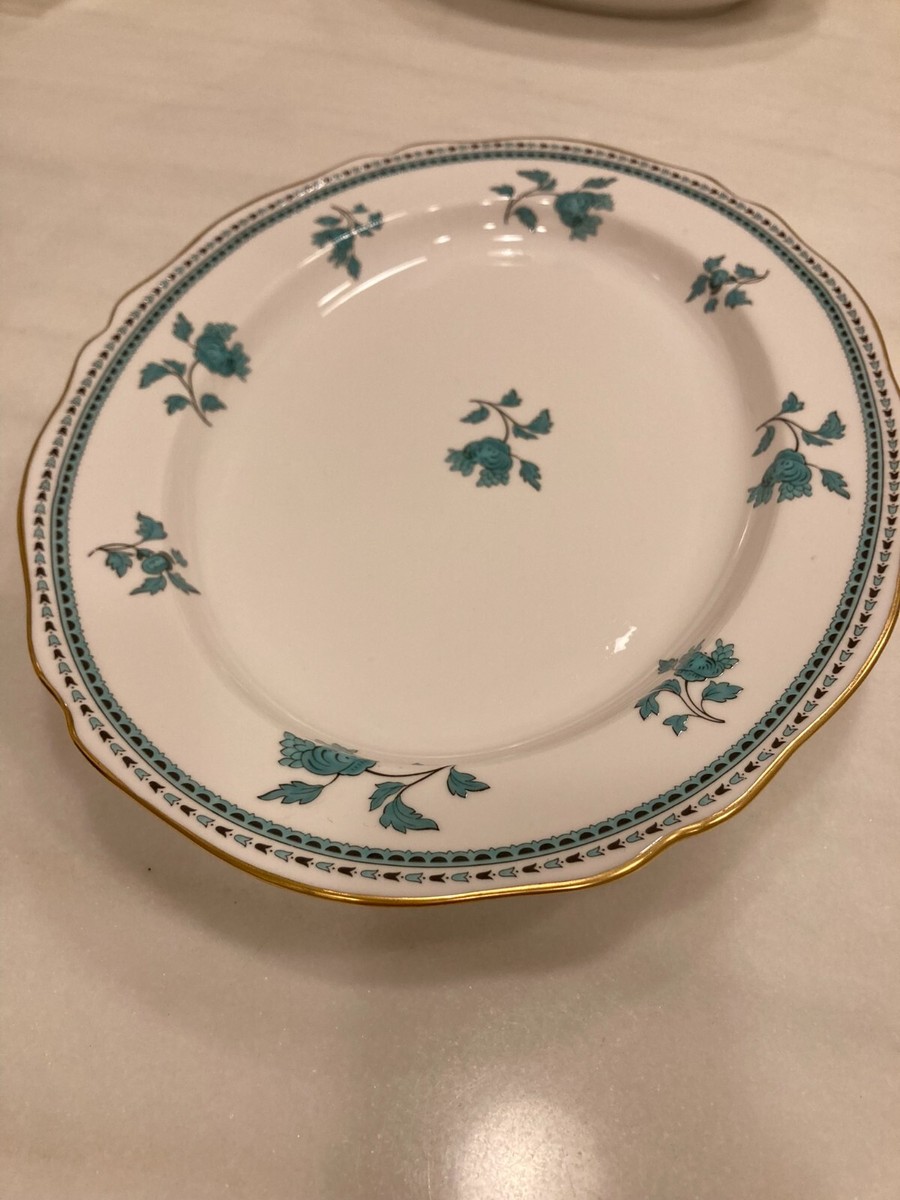 Spode Darlington Oval Serving Platter, Floral Teal White - Main Image