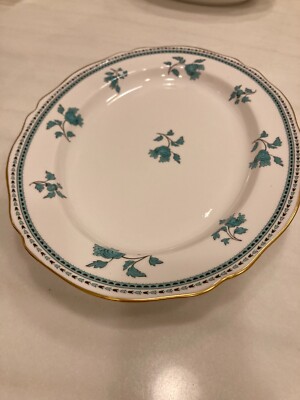 Spode Darlington Oval Serving Platter, Floral Teal White x 
